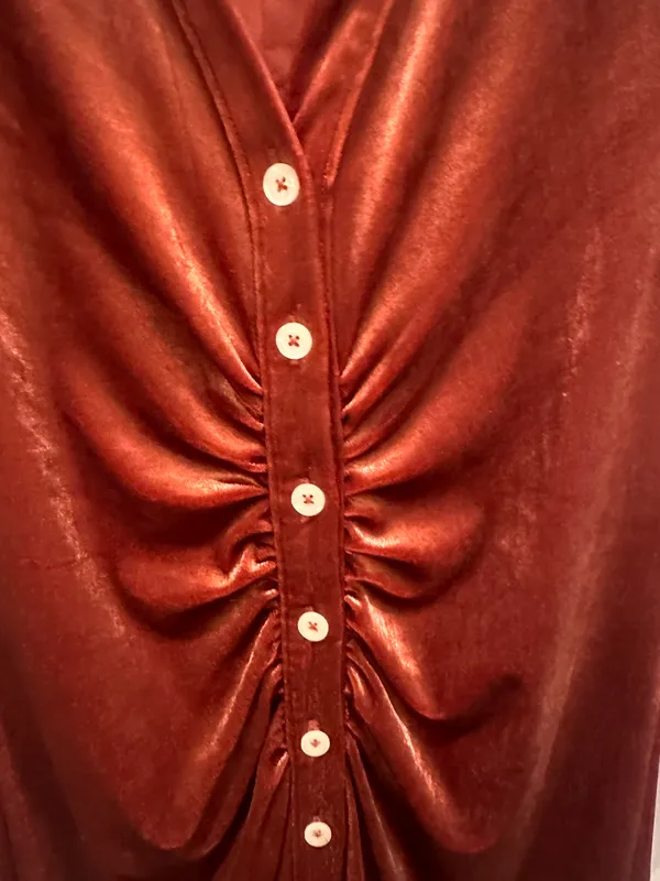 Shayla Velour Mini Dress In Copper Sz S - Image 7