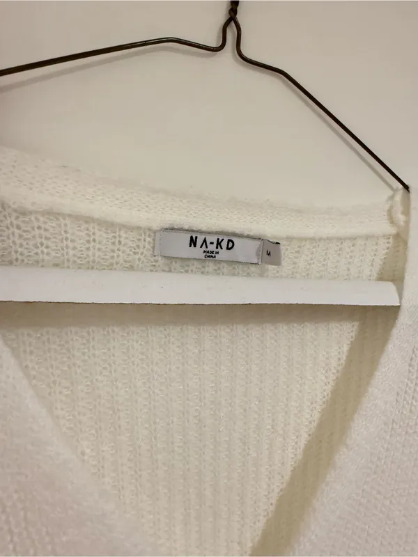 NA-KD Cream Knit Cardigan - Image 3