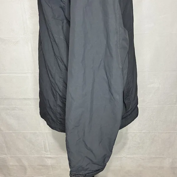 LL Bean Jacket Womens Medium Gray Hooded Jacket Windbreaker Nylon Vintage - Image 6