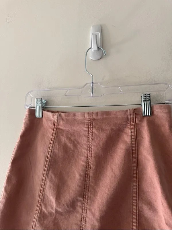 Free People Modern Femme Dusty Rose Denim Mini Skirt‎ - Image 3