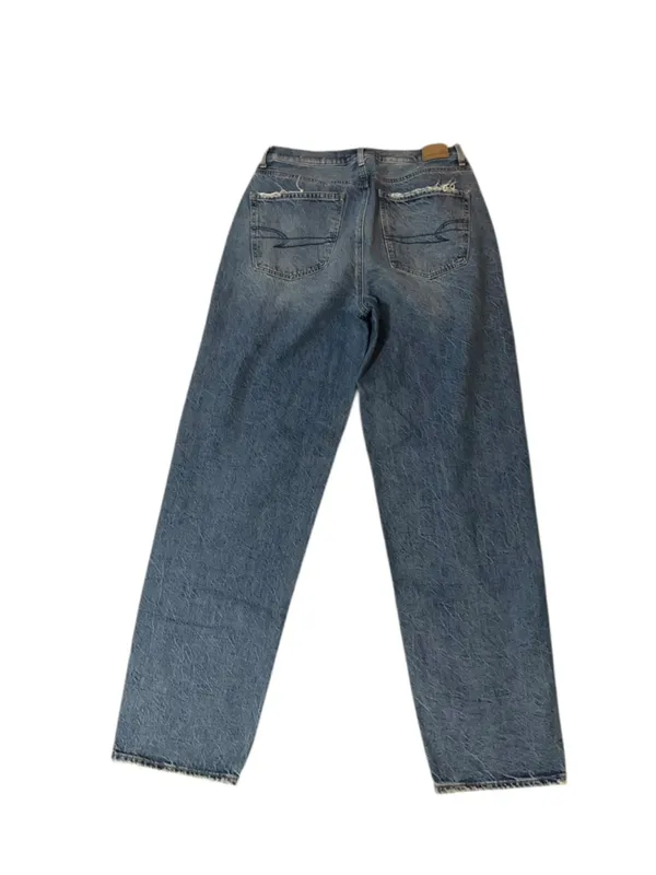 American Eagle Asymmetrical Waist Baggy Jeans size 12 Long - Image 2