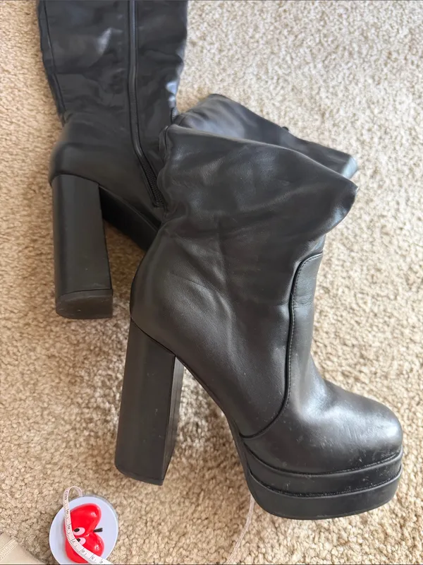 DREAM PARIS Black Chunky Platform Boots - Image 13
