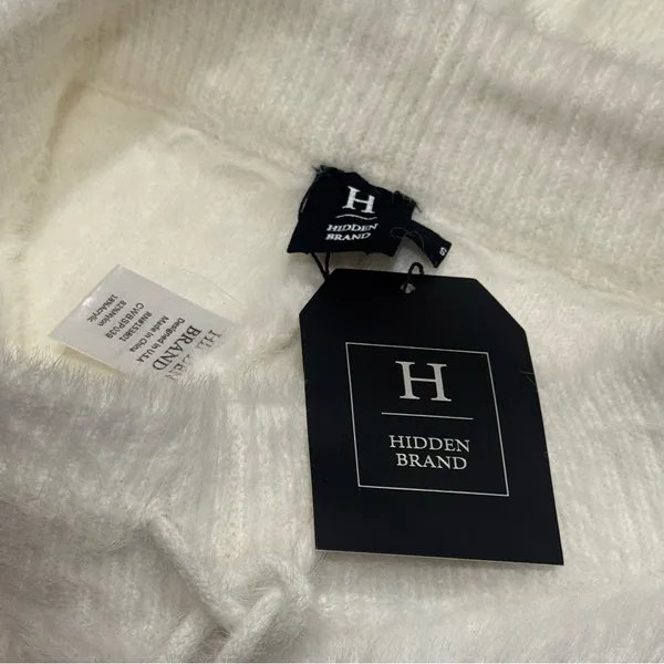NEW Hidden Brand White Eyelash Lounge Cozy High‎ Rise Mini Shorts Women's Size S - Image 8
