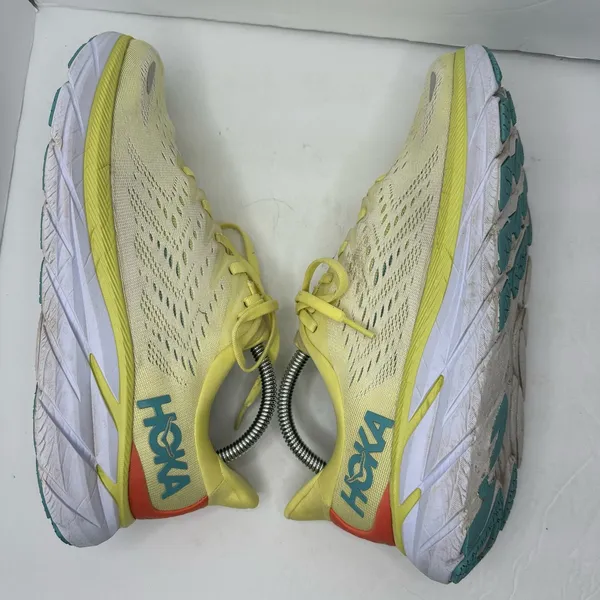 Hoka Womens size 9.5 B Clifton 8 Yellow Running Sneakers 1119394 - Image 7