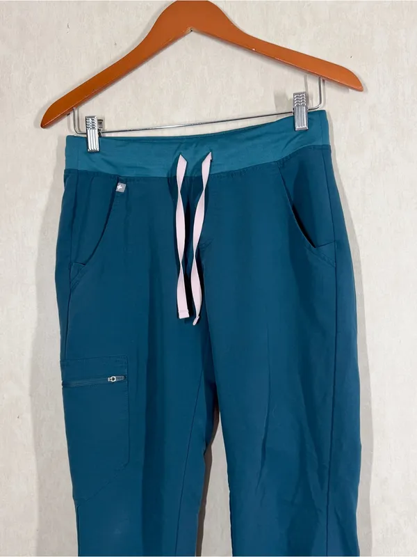 Figs Set 2 Pieces Catarina Scrub Top XS & Zamora Jogger Pants XSP Caribbean Blue - Image 5