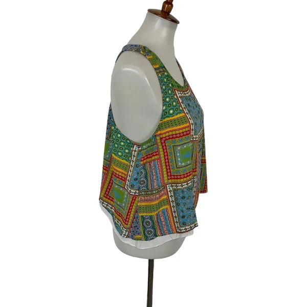 Altar'd State Medium Multicolor Tank Top Sleeveless Boho Festival Retro‎ Y2K - Image 2