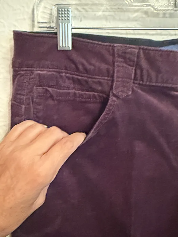 🦄🦄🦄BOGOHO 🦄🦄🦄Democracy Corduroy Slim Pants in Plum-14 - Image 4