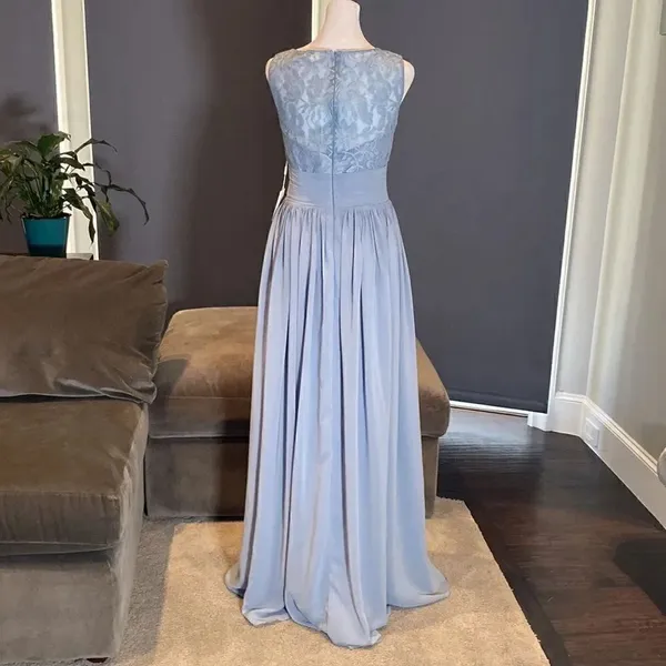 Women’s Full Length V-Neck Chiffon Bridesmaid Party Dress Size 2 NWT - Image 5