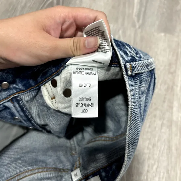 AGOLDE Jaden Surreal High-Rise Denim Cut Off Shorts Size 26 - Image 5