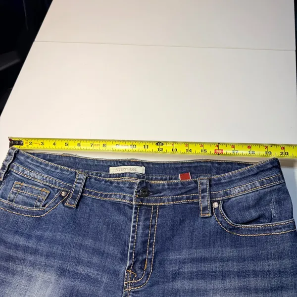 Stetson Bootcut Jeans Size 18‎ Regular Blue Denim Embroidered Pockets Western - Image 3