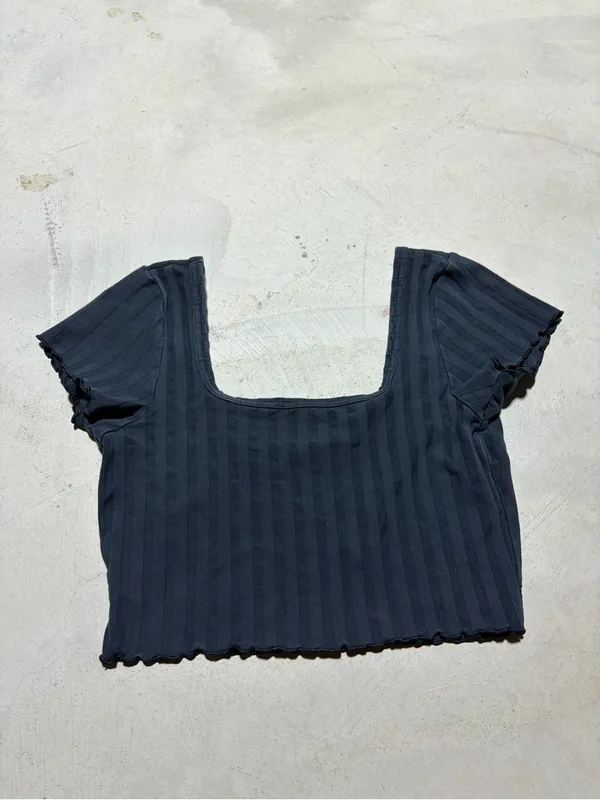 Aerie offline OG original Ribbed Square-Neck Crop Top medium - Image 4