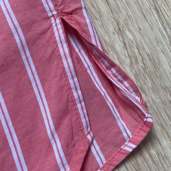 Abercrombie & Fitch Women’s Pink White Short Sleeve Button-Down Shirt Size XS - Image 4
