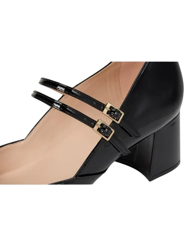 NWT Bandolino Block Heel Mary Jane Pumps with Double Straps BNSMITH3 Black 7M - Image 2