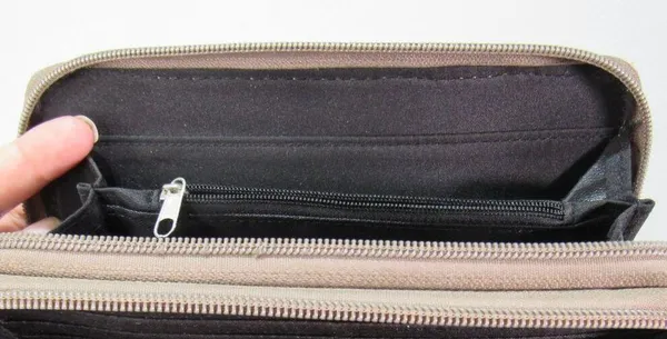 Teal Double Zip Studded Spiritual Tooled Cross Clutch Wallet Cowgirl Y2K - Image 6