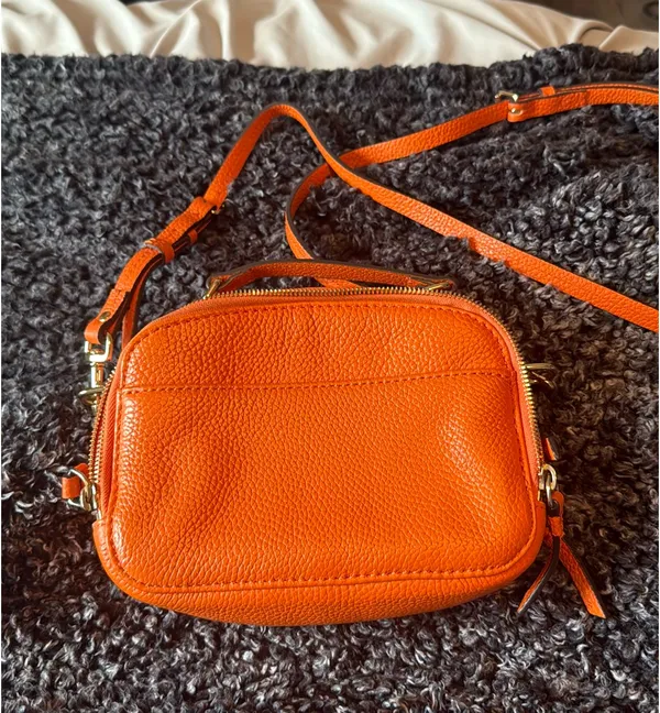 Dooney & Bourke Pebbled Leather Crossbody Bag Orange - Image 2