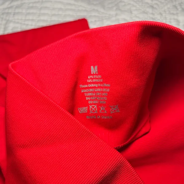 Vibrant Red Women's Leggings Size M - Image 2