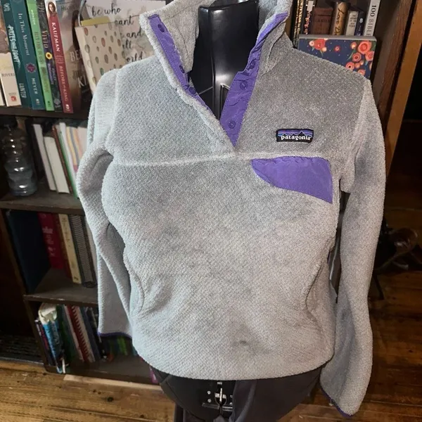 Patagonia purple & gray S re-tool snap gorpcore pullover - Image 2