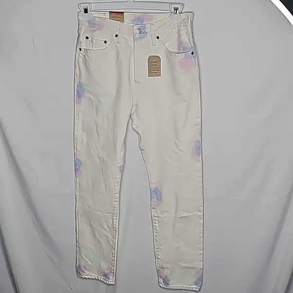 NWT Levi's 501 original high rise straight leg button fly tie dye jeans sz 27 - Image 5
