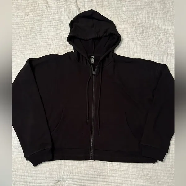 90 Degrees Zip-Up Cropped Hoodie - NWOT - Size XL - Image 5