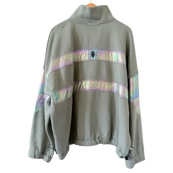 FREE PEOPLE MOVEMENT Away We Go Half Zip Iridescent Sage Stone Size M NEW - Image 7