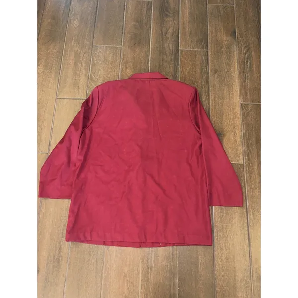 Modern‎ Essentials Blazer XL Burgundy Vintage 3/4 Sleeve One Button Professional - Image 7