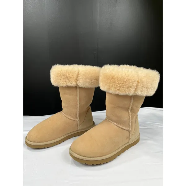 Ugg Australia Womens Tan Short Sheepskin Boots Size 5 SKU 7374 - Image 2
