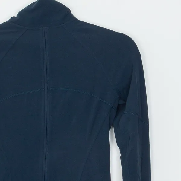 Lululemon Contour Full Zip Jacket Womens Size 4 Nocturnal Teal Thumbholes - Image 7