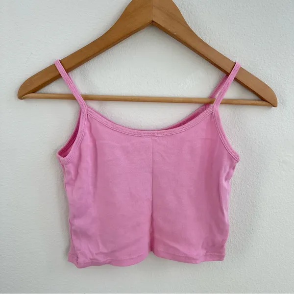 Brandy Melville John Galt pink ribbed cami top - Image 5