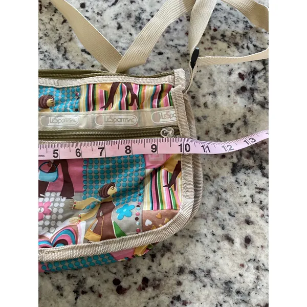 LeSportsac Crossbody‎ Bag Multi Color Fun Graphic Print Adjustable Strap - Image 4