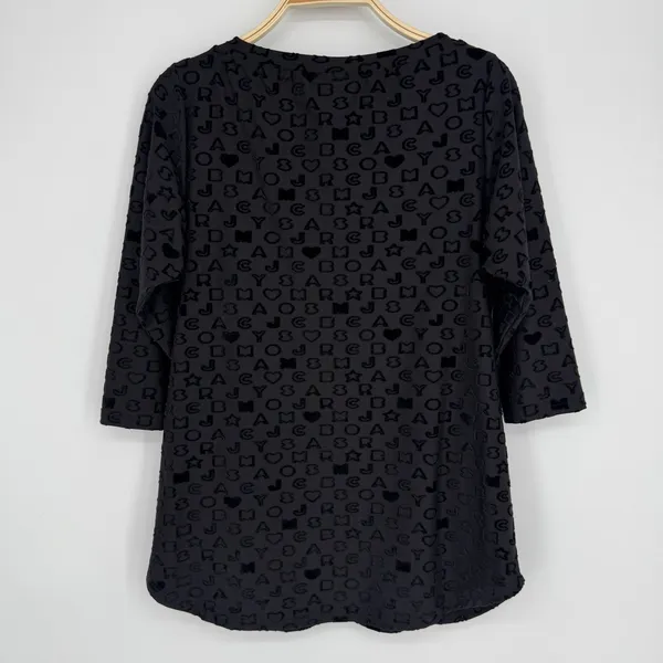 Marc by Marc Jacobs Swim‎ Cover Tunic Dress Small Black Logo Vacation Resortwear - Image 6
