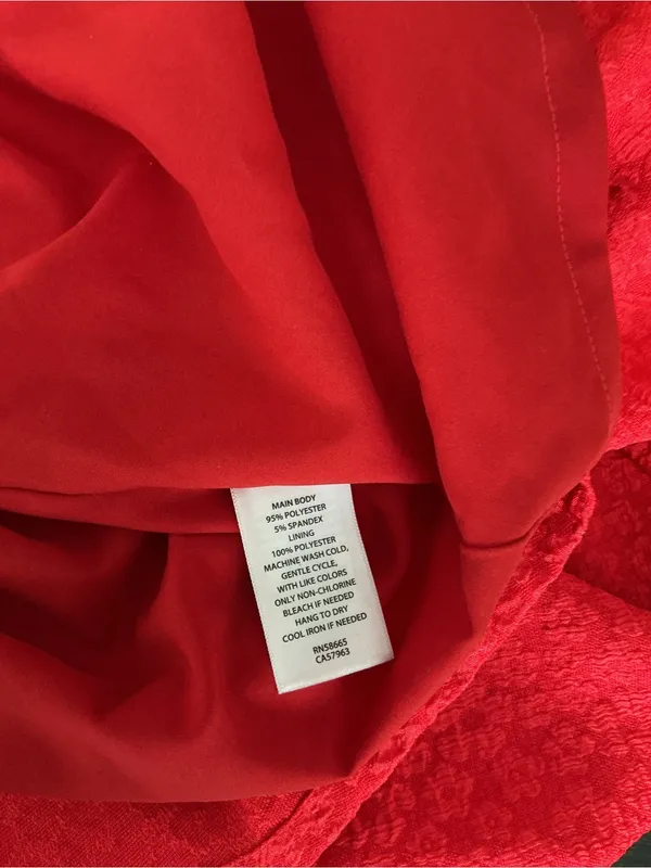 Chelsea28 Red Textured Tiered Midi Dress Size S - Image 8