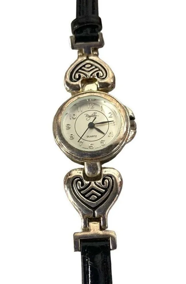 NWT Bingham Silver Tone and Genuine Leather Women's Watch - Image 2
