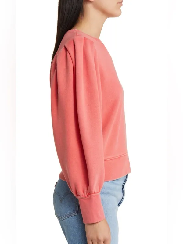 RAILS Cherry Tiffany Puff Balloon Sleeve Cotton Fleece Sweatshirt - Image 2