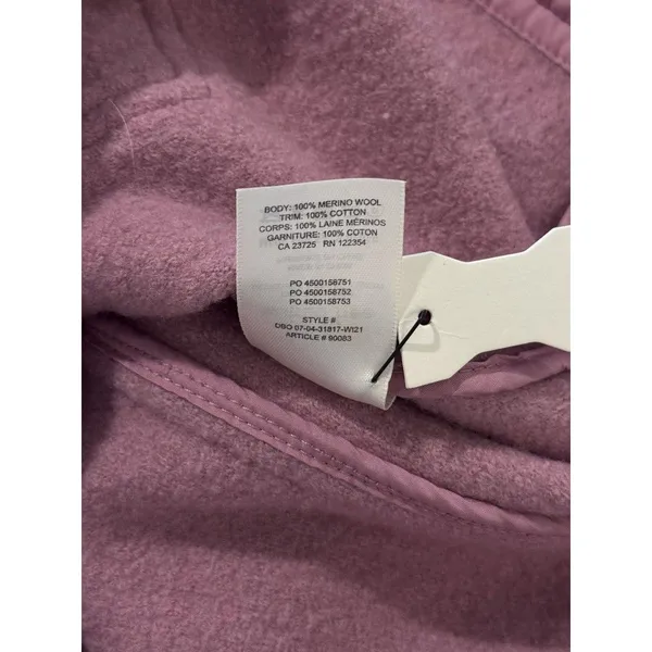 Aritzia Wilfred Free Womens Shirt Jacket Pink Autumn Merino Wool Shacket Small - Image 7