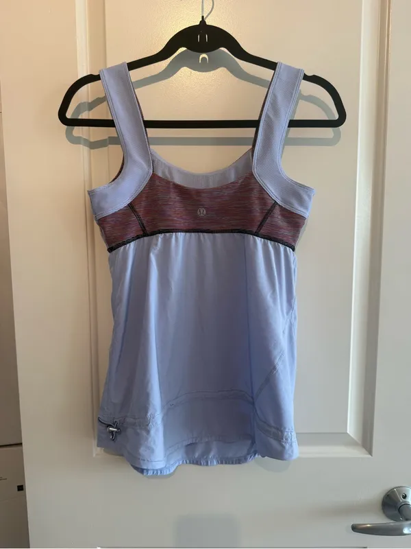 Lululemon Power Technique Tank Lilac Striped Size 6 - Image 5