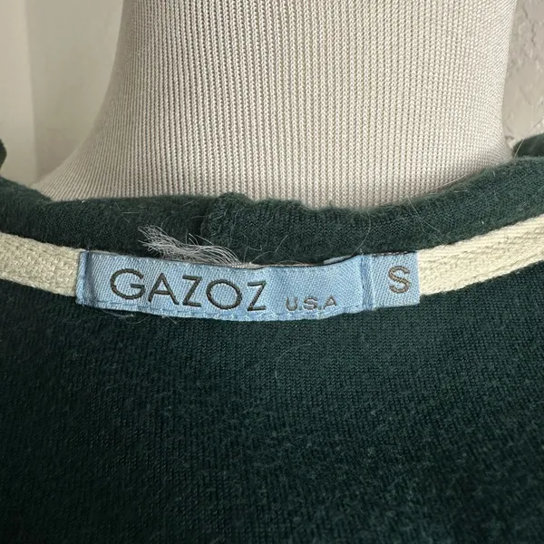 Gazoz USA Forest Green Velour Zip-Up Hoodie Small - Image 8