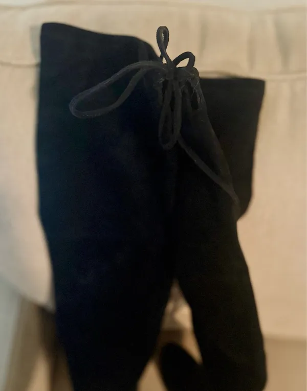 Kaitlyn Pan | Black Over-the-Knee Suede Boots | 7.5M - Image 5