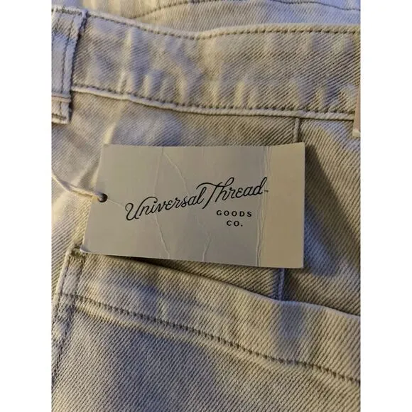 NWT‎ Universal Threads Cream Highest Rise Wide Leg Jean capris size 26W - Image 4