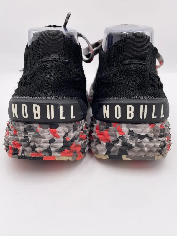NOBULL Diamond Knit Runner Sneakers Black Red Camo Men's Size 7 Women's 8.5 - Image 6