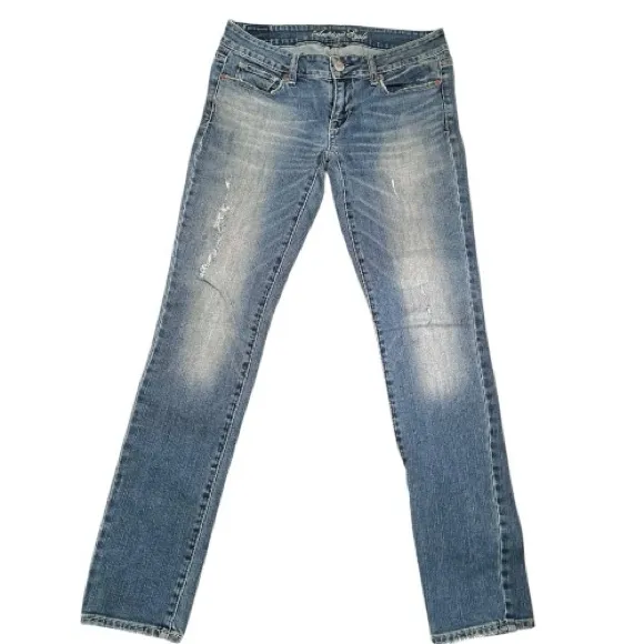 American Eagle Outfitters low rise stretch distressed slim jeans 00 - Image 3
