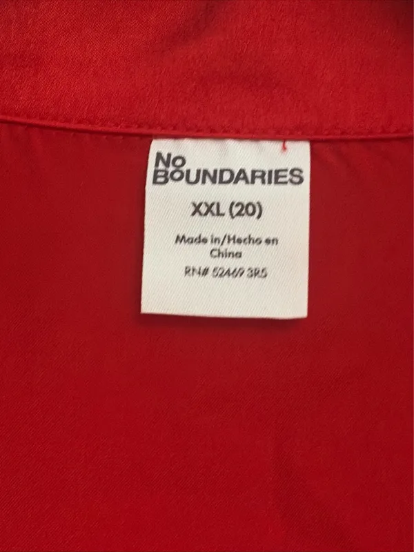 No Boundaries New! Red Satin Heart Pocket Sleep Set size XXL (20) - Image 5