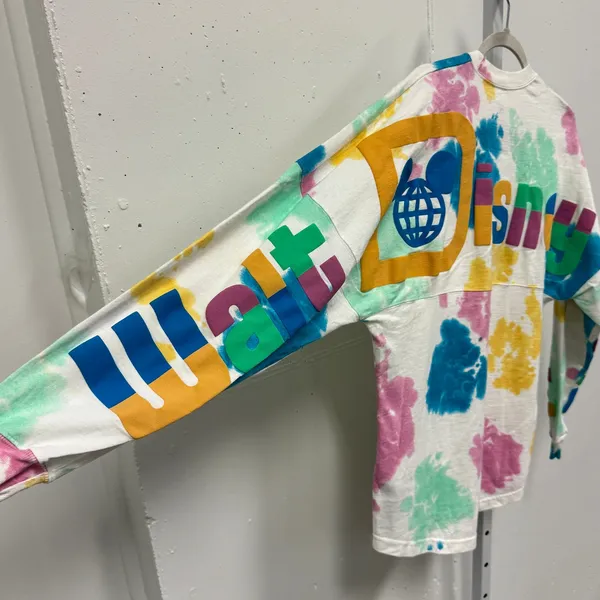 2022 Disney Parks Walt‎ Disney World Spirit Jersey Tie Dye Long Sleeve Small - Image 8