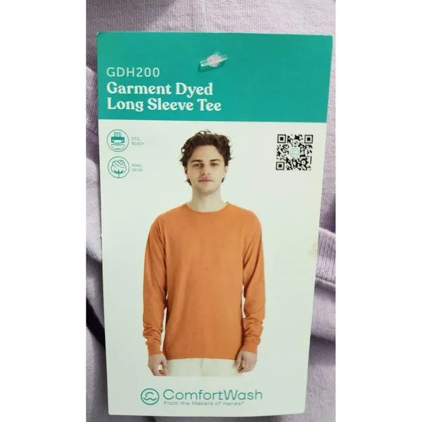 Comfort Colors Comfort Wash Long Sleeve Tee Womens Size Large‎ Purple Crew Neck Cotton - Image 5