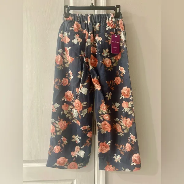 Loveimgs Women Mid Rise Cropped Wide Leg Jeans Size XS - Image 5