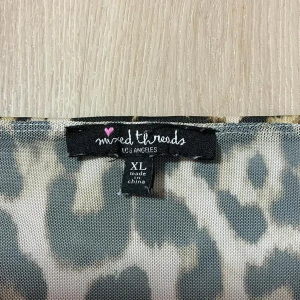 Mixed Threads Leopard Print‎ Ruched Halter Top Scarf Bandana Top Women XL - Image 5