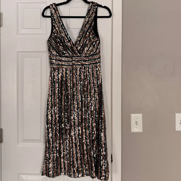 Lulus Multi Sequin Midi Dress Holiday Party New Year - Image 2