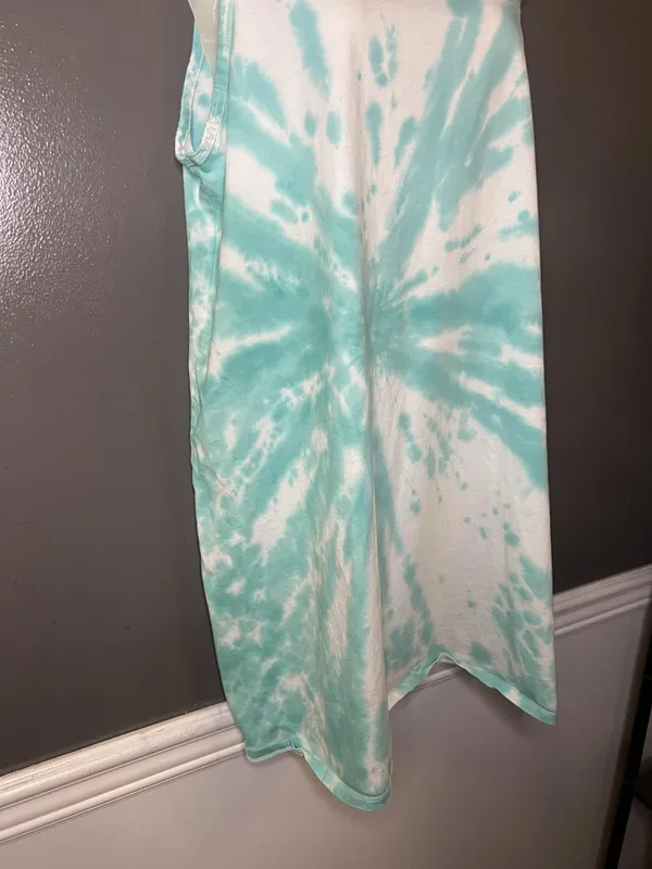 J.Crew Dress Womens Medium Blue Tie Dye Tank Jersey Midi Sundress Sleeveless - Image 4