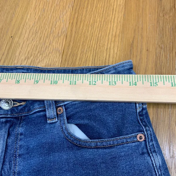 American Eagle Mom Jeans‎ Womens 10 Long Medium Wash High Waisted Stretch Denim - Image 2