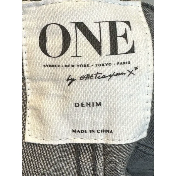 One Teaspoon Outlaws Denim Shorts Womens 27 Gray Distressed Button Fly Cut Off - Image 8