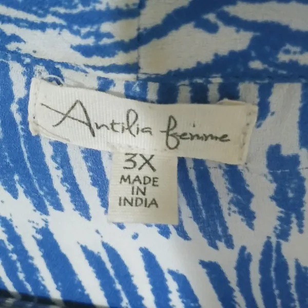 Atilla Femme 3X Blue White Tunic Top - Image 6